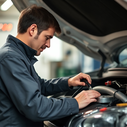 auto technician working