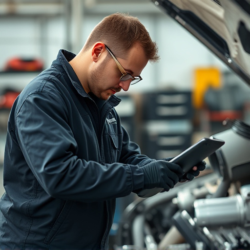 auto technician working