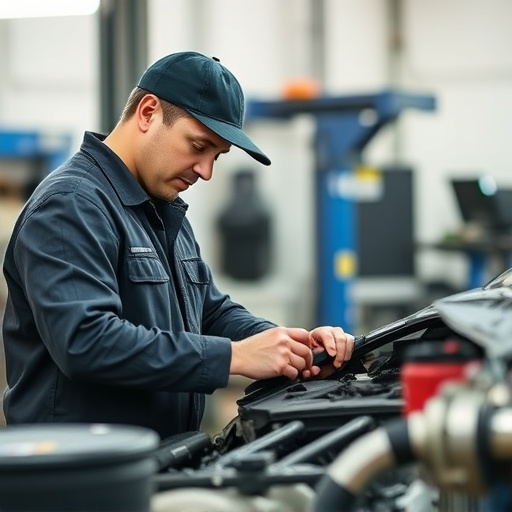 auto technician working