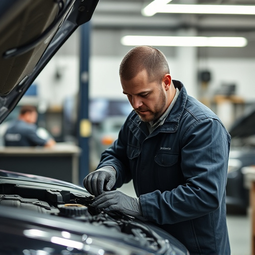 auto technician working