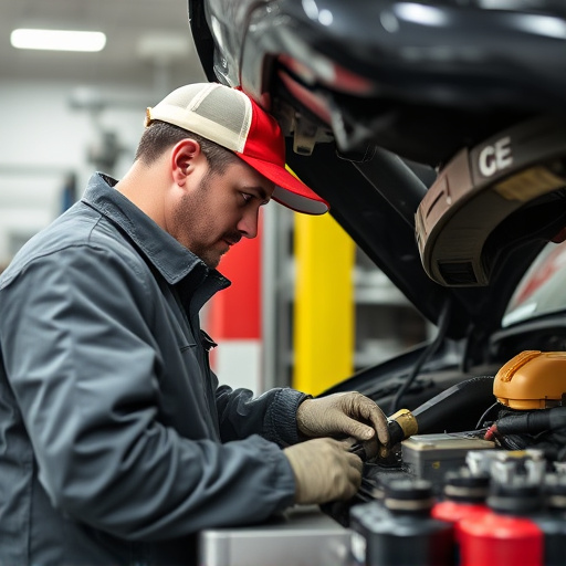 auto technician working
