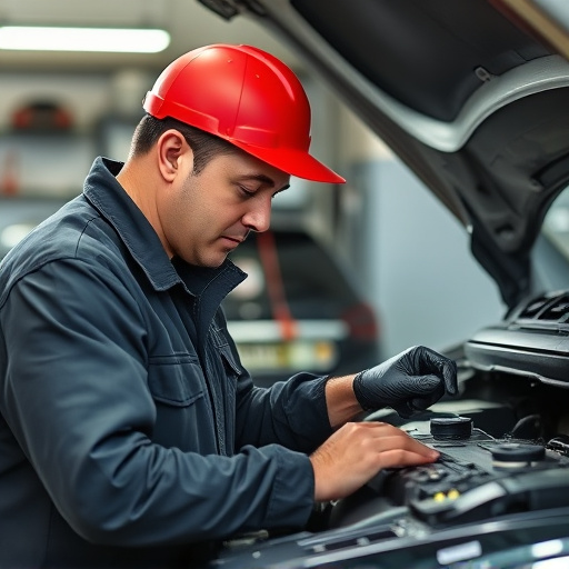 auto technician working