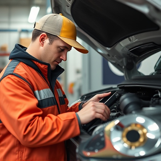 auto technician working