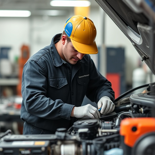auto technician working