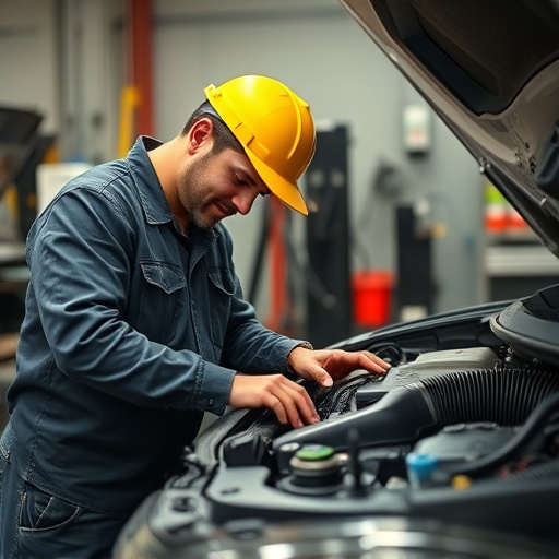 auto technician working