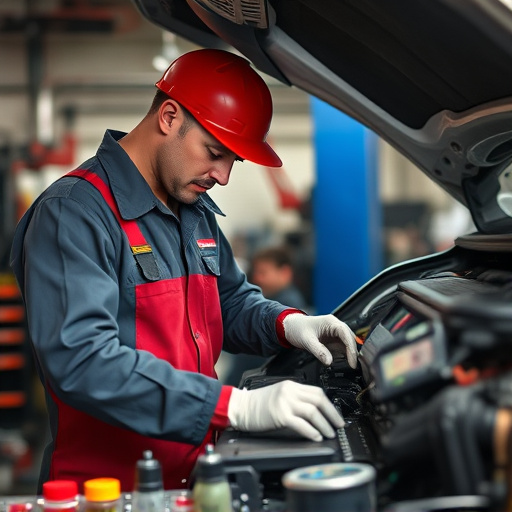 auto technician working