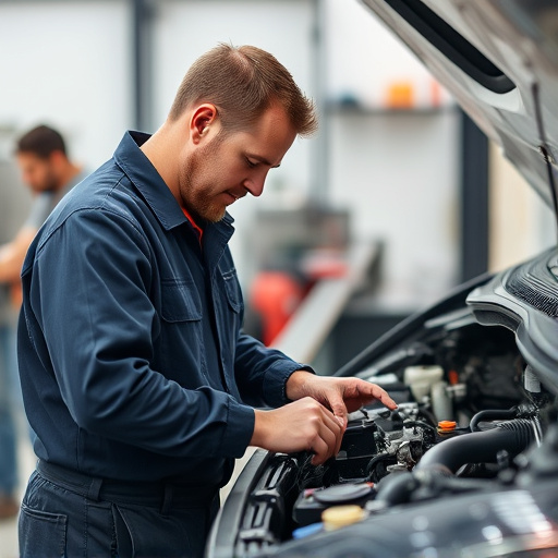 auto technician working