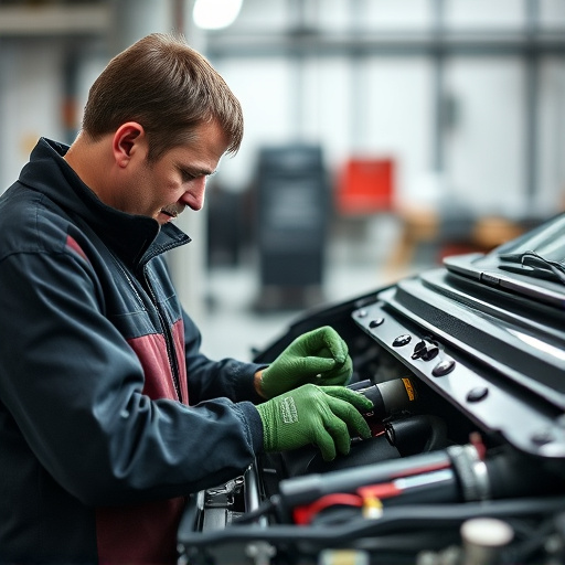 auto technician working