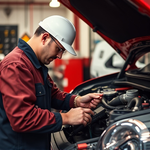 auto technician working