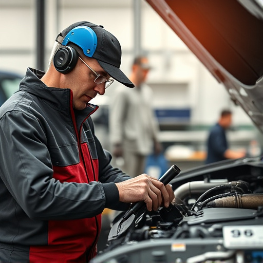 auto technician working