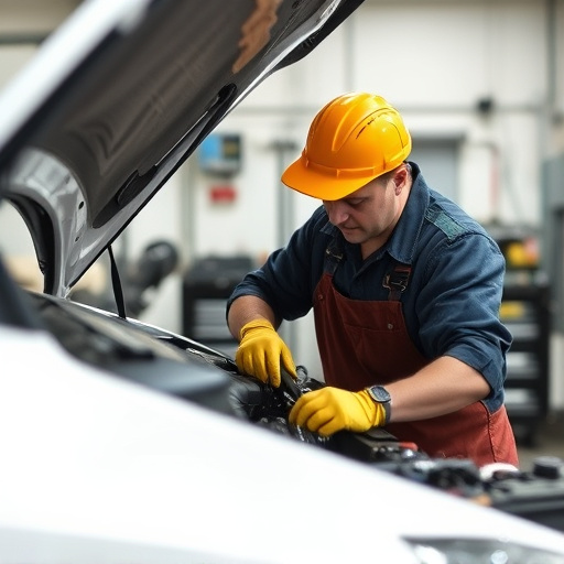 auto technician working