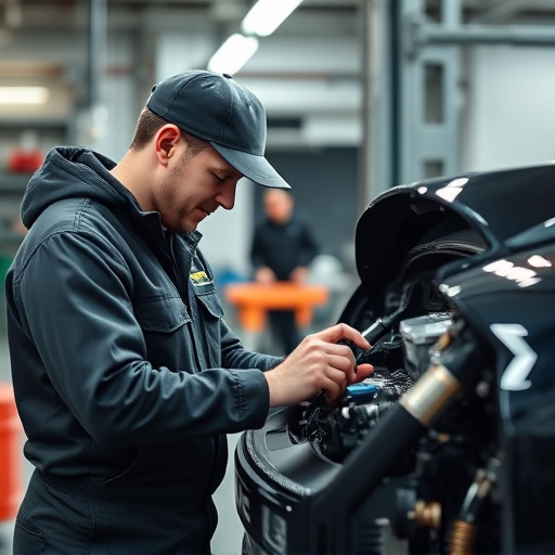 auto technician working