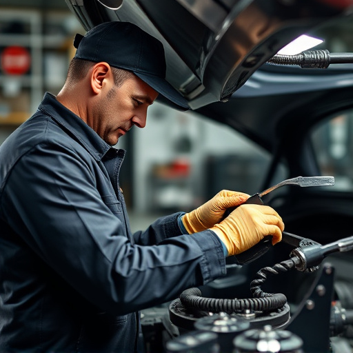 auto technician working