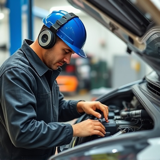 auto technician working