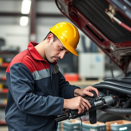 auto technician working