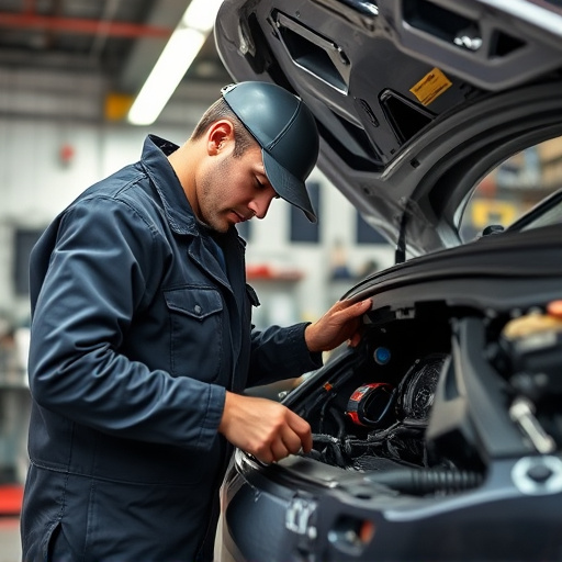 auto technician working
