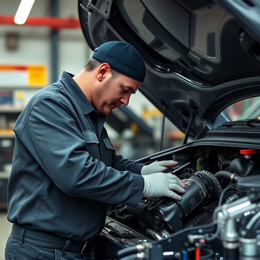 auto technician working