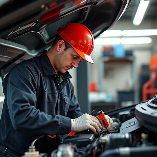 auto technician working