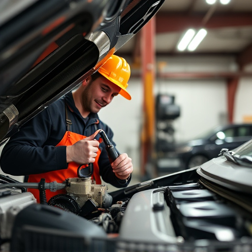 auto technician working
