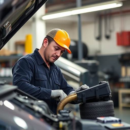 auto technician working