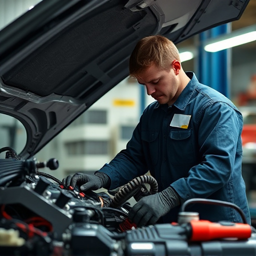 auto technician working