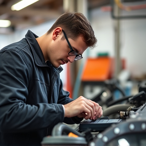 auto technician working