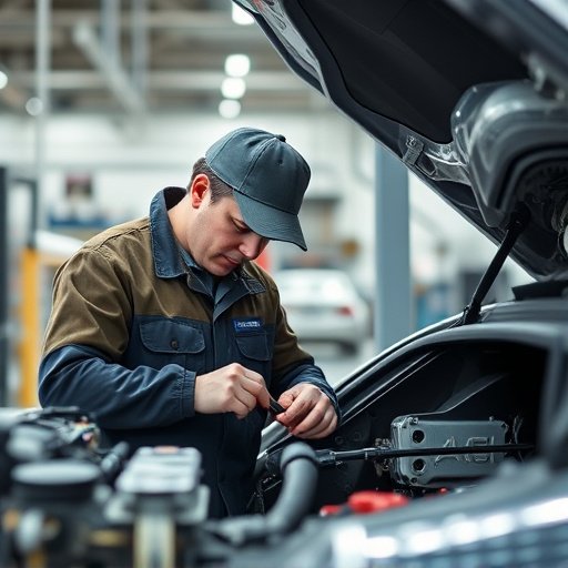 auto technician working