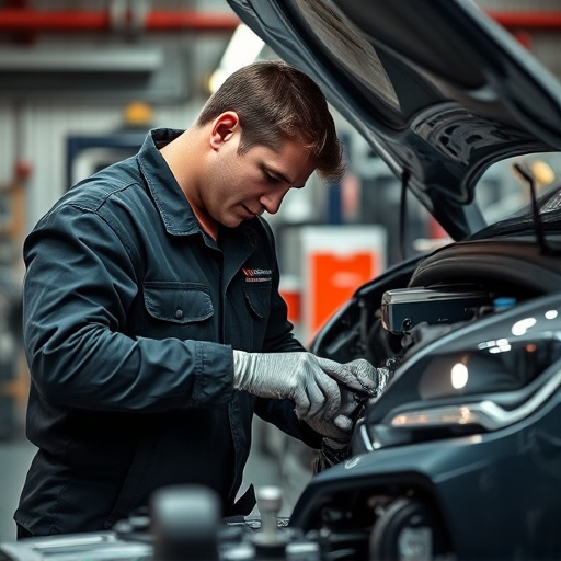 auto technician working