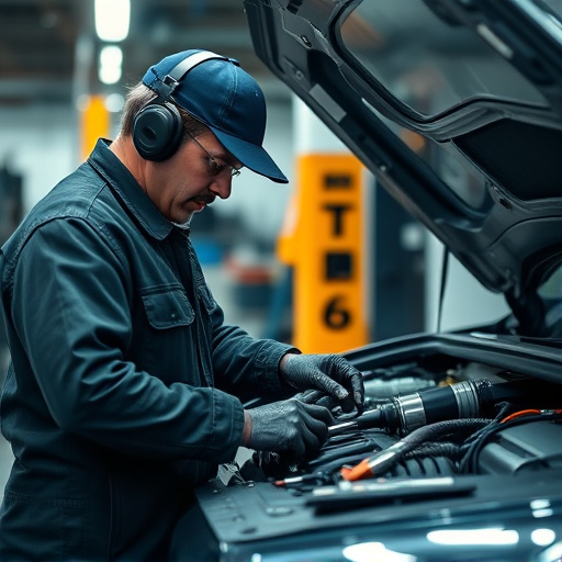 auto technician working