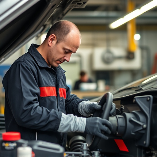 auto technician working
