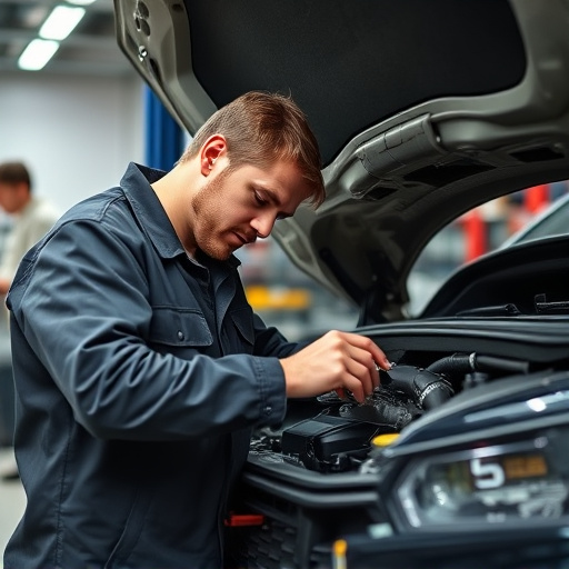 auto technician working
