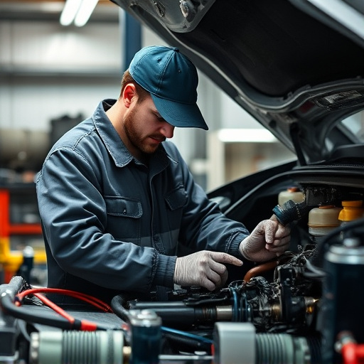 auto technician working