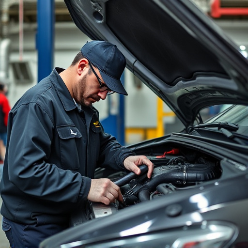 auto technician working