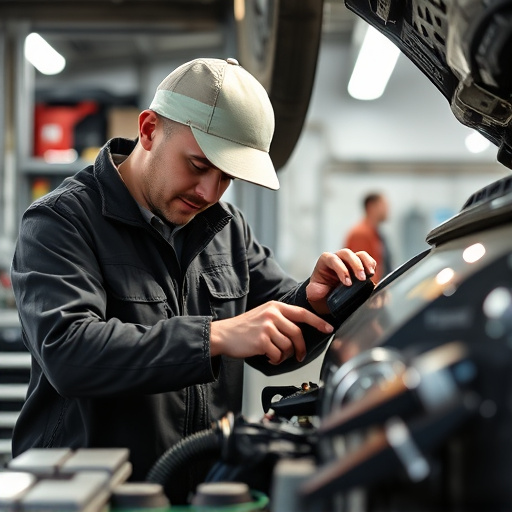 auto technician working