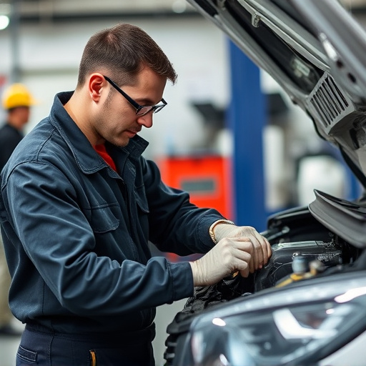 auto technician working