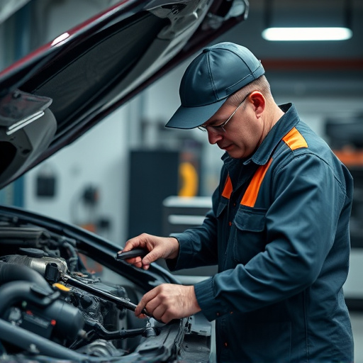 auto technician working