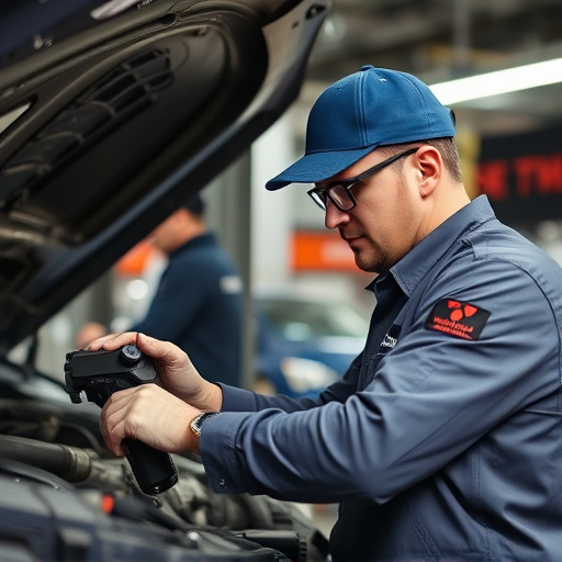 auto technician working
