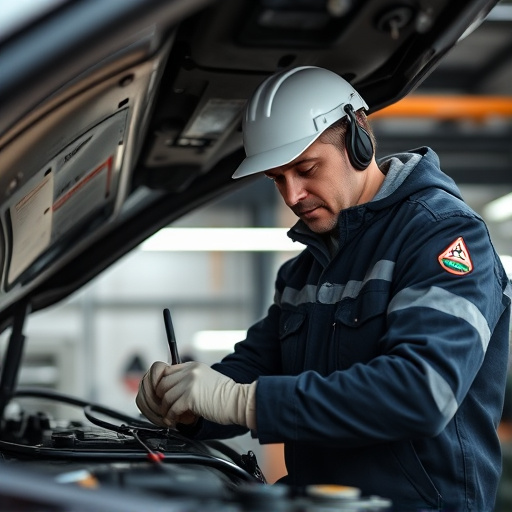 auto technician working