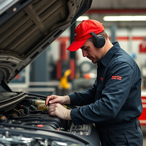 auto technician working