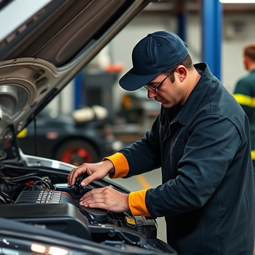 auto technician working