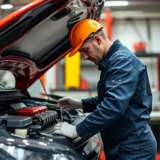 auto technician working