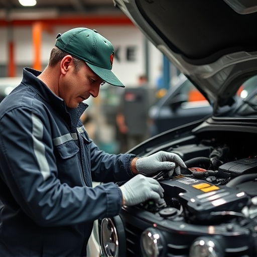 auto technician working