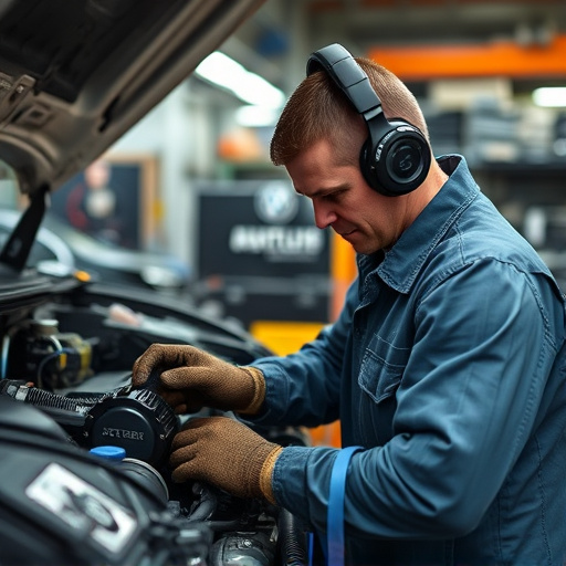auto technician working