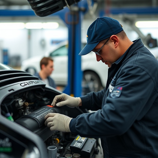 auto technician working