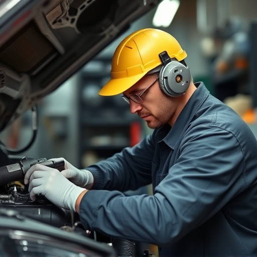 auto technician working