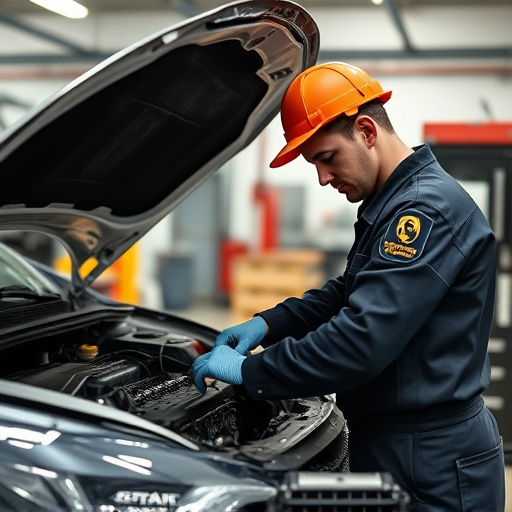 auto technician working