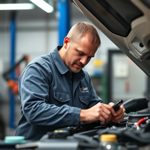 auto technician working