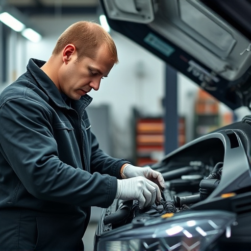 auto technician working