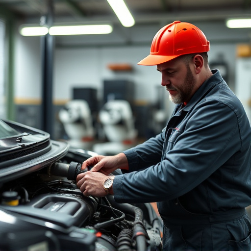 auto technician working