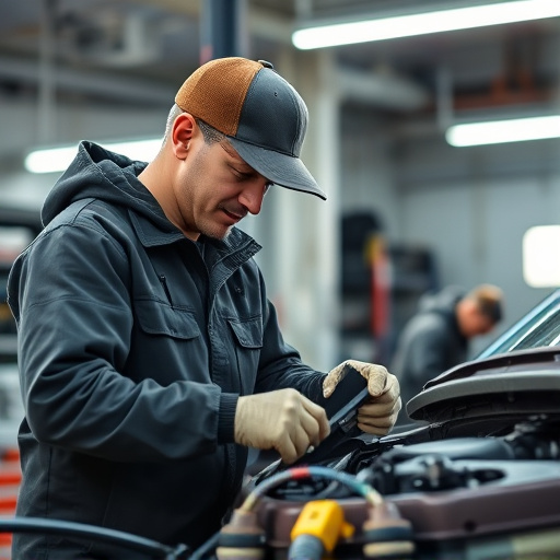 auto technician working